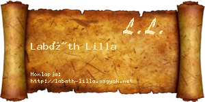 Labáth Lilla névjegykártya